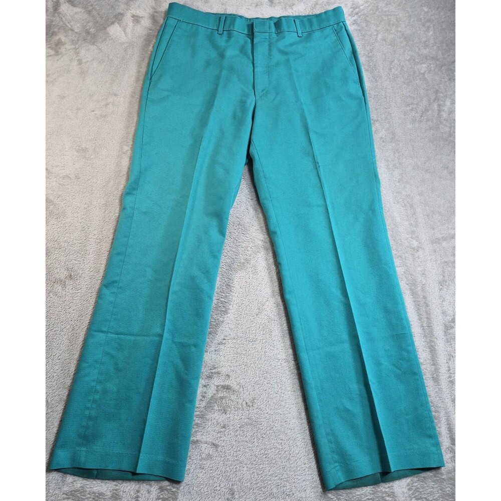 Vintage Levi's Action Slacks Pants Mens 34x30 Green Straight Leg Made In USA